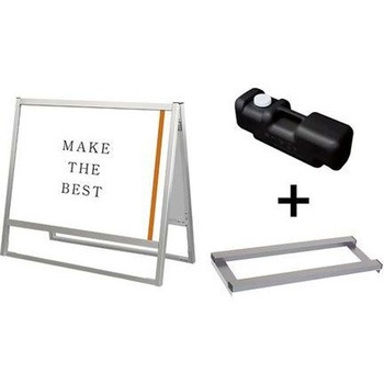 フラットオープンスタンド看板A1横両面 ウエイトアーム・水タンクセット - 常磐精工