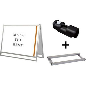 フラットオープンスタンド看板A0横ロウ両面 ウエイトアーム・水タンクセット 常磐精工