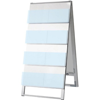 カタログスタンド看板 600幅4段両面 ウエイトアーム・水タンクセット - 常磐精工