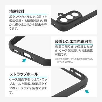 Samsung Galaxy A36 5G 耐衝撃ハイブリッドケース 「Velta」 ダークグレー LEPLUS NEXT