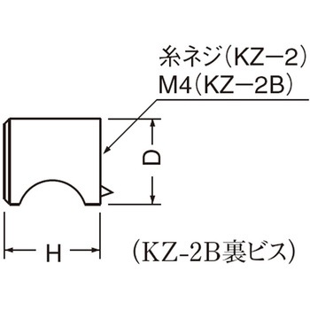 ダイカストニューカットツマミ裏ビス KZ-2B シロクマ