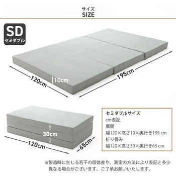 三つ折りウレタンマットレス セルタン