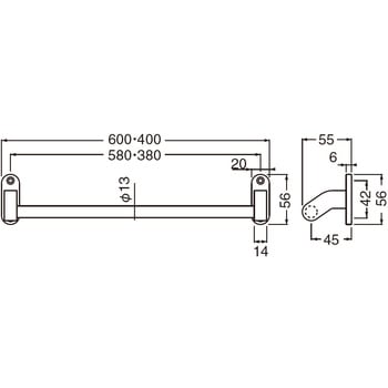 フラットタオル掛 BT-40 シロクマ