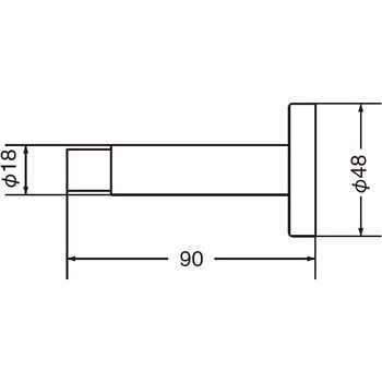 座付スリム円筒戸当り RA-2 シロクマ