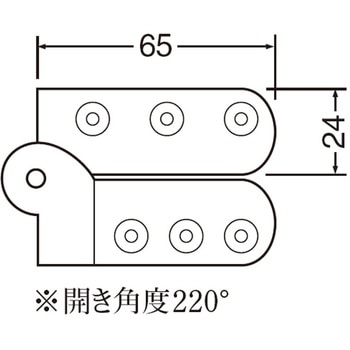 デラックス三面鏡丁番 BB-6 シロクマ