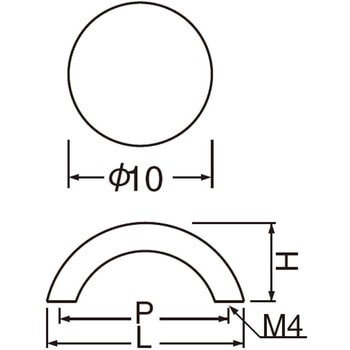 丸棒半月ハンドル HB-13 シロクマ