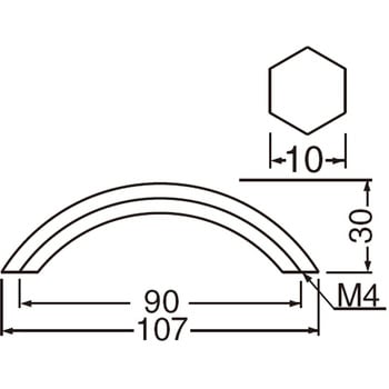 六角弓形ハンドル HB-64 シロクマ