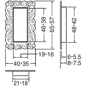 唐草戸引手 MZ-3 シロクマ