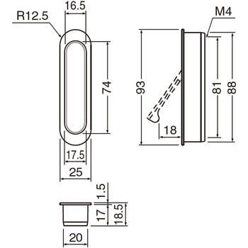 小判形堀込引手 MZ-6 シロクマ