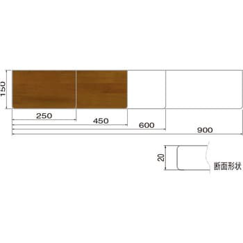 集成材棚板B形 TG-100 シロクマ