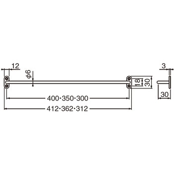 一文字掛棒 NH-6 シロクマ