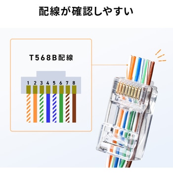 RJ-45コネクタ CAT6A 貫通型 - サンワダイレクト
