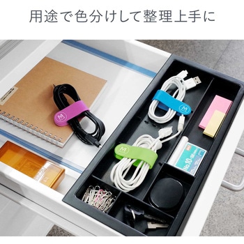 ケーブルクリップ 5色セット・各1本 サンワダイレクト