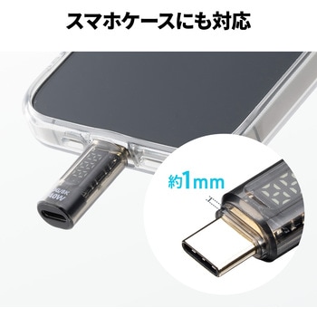 アダプタ USB TypeC デジタル表示付き サンワダイレクト