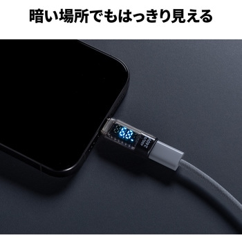 アダプタ USB TypeC デジタル表示付き サンワダイレクト