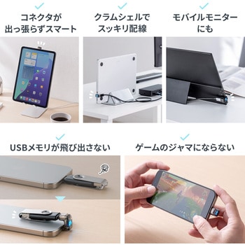 アダプタ USB TypeC デジタル表示付き サンワダイレクト