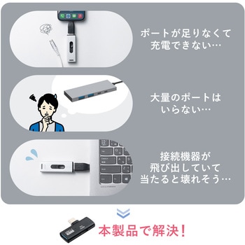 USB TypeCアダプタ USB 10Gbps 変換用 サンワダイレクト