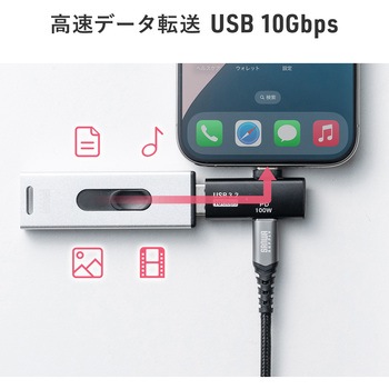 USB TypeCアダプタ USB 10Gbps 変換用 サンワダイレクト