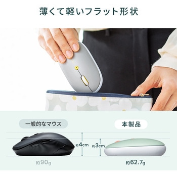 ブルーLEDマウス ワイヤレス 充電式 サンワダイレクト
