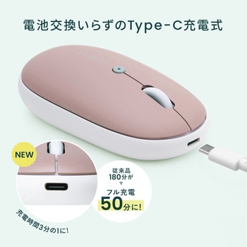 ブルーLEDマウス ワイヤレス 充電式 サンワダイレクト