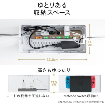 ケーブル&タップ収納ボックス サンワダイレクト