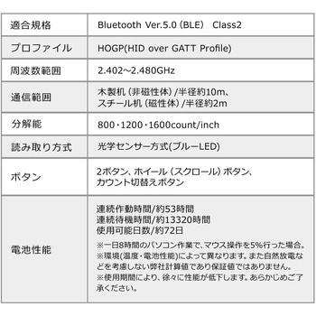 ブルーLEDマウス Bluetooth 5.0 充電式 サンワダイレクト