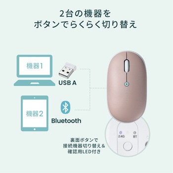 ブルーLEDマウス Bluetooth/ワイヤレス 充電式 サンワダイレクト