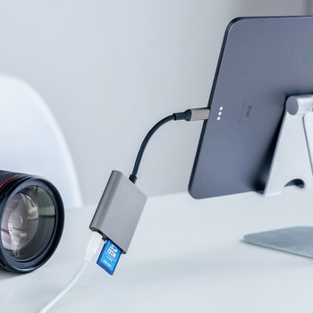 カードリーダー USB TypeC USB PD充電対応 サンワダイレクト