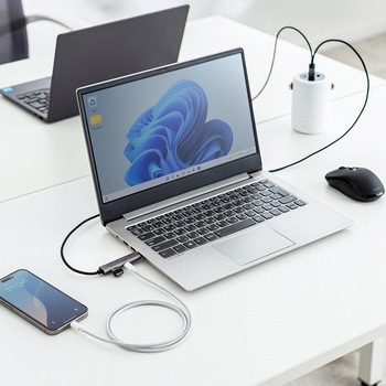 USBハブ USB 5Gbps ケーブル一体型 サンワダイレクト