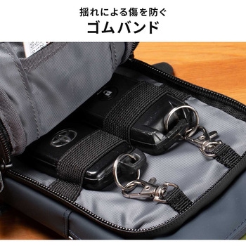 ショルダースマホポーチ キーケース付き サンワダイレクト