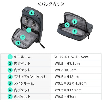 ショルダースマホポーチ キーケース付き サンワダイレクト