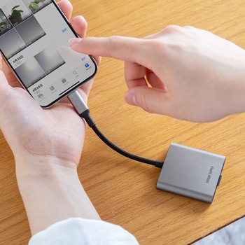 カードリーダー USB TypeC USB PD充電対応 サンワダイレクト