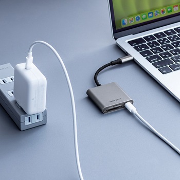 カードリーダー USB TypeC USB PD充電対応 サンワダイレクト
