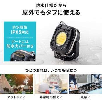 LEDライト カラビナ付き 充電式 サンワダイレクト