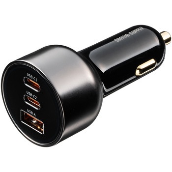 カーチャージャー USB Power Delivery対応 PD65W/33W+30W サンワダイレクト