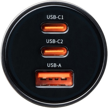 カーチャージャー USB Power Delivery対応 PD65W/33W+30W サンワダイレクト