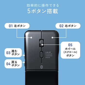 IRセンサーマウス Bluetooth5.0 静音 サンワダイレクト