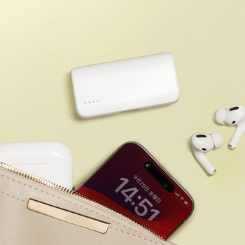 モバイルバッテリー 5000mAh プラグ一体型 サンワダイレクト