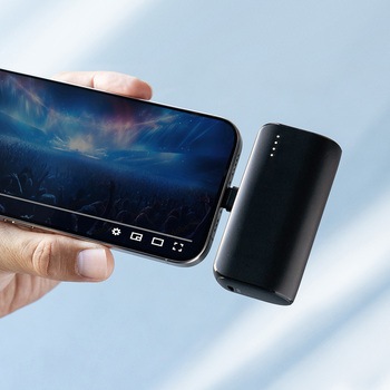 モバイルバッテリー 5000mAh プラグ一体型 サンワダイレクト