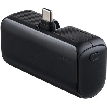 モバイルバッテリー 5000mAh プラグ一体型 サンワダイレクト