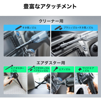 エアダスター 電動 ハンディークリーナー付き サンワダイレクト