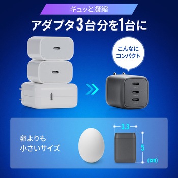AC充電器 USB Power Delivery対応 67W サンワダイレクト