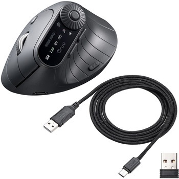 ブルーLEDマウス Bluetooth/ワイヤレス 充電式 サンワダイレクト