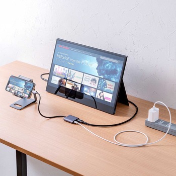 USB TypeCアダプタ USB 5Gbps PD100W対応 サンワダイレクト