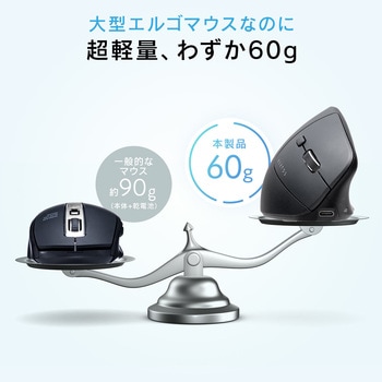 ブルーLEDマウス Bluetooth/ワイヤレス 軽量 サンワダイレクト