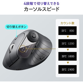ブルーLEDマウス Bluetooth/ワイヤレス 充電式 サンワダイレクト