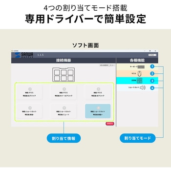 キーボード ケーブル プログラマブル サンワダイレクト