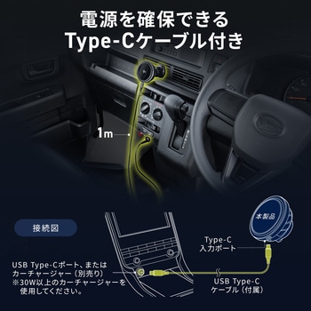 ワイヤレス充電ホルダー マグネット内蔵 エアコン取付け サンワダイレクト