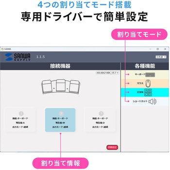 フットペダルスイッチ USB サンワダイレクト