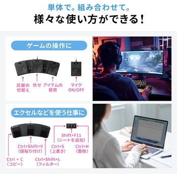 フットペダルスイッチ USB サンワダイレクト